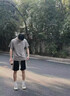 BJHG【張晚意同款】不計后果夏美式環(huán)保潮牌麂皮絨短褲男休閑五分褲子 軍綠色 2XL 曬單實拍圖