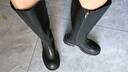 千百度黑色騎士靴新款秋冬粗跟長(cháng)靴女鞋高筒靴增高瘦瘦靴 黑色 37 曬單實(shí)拍圖