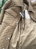 麥檬MM麥檬秋季軍綠菱形格棉服大口袋純棉外套女5C9180041 深軍綠 S 曬單實(shí)拍圖