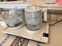 康樂(lè )全自動(dòng)上水電熱水壺涌泉式玻璃煮茶爐臺嵌兩用一體機電茶壺泡茶茶具三合一電茶爐200*370茶臺燒水 1L （雙邊上水）T20小氣泡三合一款白色 曬單實(shí)拍圖