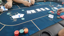 游戲大陸（gameland） 德州撲克折疊桌面 德州撲克桌布桌面兩折對(duì)折撲克桌面 GL064 2*1米風(fēng)水龜背普藍(lán)色對(duì)折桌面 曬單實(shí)拍圖