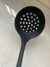 沃德百惠（WORTHBUY）硅膠鏟不粘鍋耐高溫食品級盛飯湯鍋鏟廚具套裝家用炒菜湯勺漏勺子 黑色三件套 曬單實(shí)拍圖