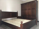 艾理思家具 全實(shí)木衣柜 美式鄉(xiāng)村復(fù)古衣柜 簡美別墅臥室四門大衣櫥 曬單實(shí)拍圖