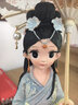 少府宮廷少女古風(fēng)擺件生日禮物中國風(fēng)漢服人偶禮品文創(chuàng  )北京旅游紀念品 鈷藍-撐雨傘-大號 曬單實(shí)拍圖