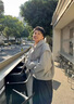 OEMG重磅高級(jí)感連帽衛(wèi)衣男外套男春秋季新款開(kāi)衫墊肩設(shè)計(jì)感420g上衣服 灰色單上衣 XL 【建議135-150斤】 曬單實(shí)拍圖