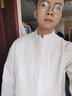 玄笙唐裝男裝春季中國風(fēng)麻料襯衫男長(cháng)袖中年苧麻中式改良襯衣打底衫 白色 S100-120斤 曬單實(shí)拍圖