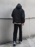 栗譜三道杠休閑褲男春秋冬季美式高街寬松直筒褲潮牌運動闊腿燈芯絨褲 K134-黑色 XL (建議120-145斤) 曬單實拍圖