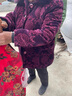 俞兆林（YUZHAOLIN）老年人冬裝加絨毛領(lǐng)棉衣奶奶加厚短款棉服外套媽媽上衣女太太棉襖 咖啡圓花上衣  加絨 2XL [推薦100-115斤] 曬單實(shí)拍圖