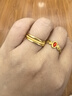 中鑫珠寶黃金戒指女三生三世999.9足金圈戒細款素圈光面磨砂戒子 【現貨】4.18克（13號） 曬單實(shí)拍圖