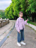 真維斯女童外套2025春秋新款中大童純棉時(shí)尚夾克開衫小女孩薄款秋季上衣 【純棉夾克】紫/紫兔 150 曬單實(shí)拍圖