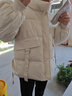 馬克印象高檔輕奢品牌短款棉衣新款小個(gè)子羽絨棉服女時(shí)尚保暖棉襖加厚外套 XSD8610 茵曼  米色 M （90-105斤） 曬單實(shí)拍圖