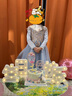 apfelbaum女童公主裙兒童主持人花童蓬蓬紗晚禮服小女孩高端鋼琴演出服春夏 灰藍色長款（長袖） 120cm 曬單實拍圖