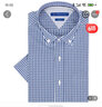 第五季夏季新品休閑格紋襯衣短袖男修身青年純棉親膚透氣小格子襯衫扣領(lǐng) SFS5B161 39 [參考體重：120-130斤] 曬單實(shí)拍圖