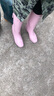 苓隆英倫雨鞋女高筒夏時尚雨靴女 成人長筒水鞋女士防滑膠鞋馬丁水靴 黑色高（單里） 36 曬單實拍圖