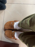 BIRKENSTOCK勃肯德國進(jìn)口男女款絨面革Boston shearling毛毛拖鞋 棕色窄版1001141 37 曬單實(shí)拍圖