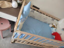 优乐博（ULOP）婴儿床实木无漆宝宝床拼接移动多功能床新生儿bb睡床小孩摇摇床 动物乐园5件套+蚊帐+护理台 实拍图