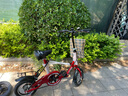 GOGOBIKE 12英寸迷你便攜學(xué)生男女式成人小型高碳鋼折疊自行車小輪單車 合金紅 曬單實拍圖