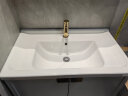 恒洁（HEGII）浴室柜 陶瓷一体盆悬挂式洗脸盆镜柜套装 不含龙头及配件 多层实木6075-80 实拍图