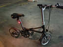 ICMSBIKEI14寸一秒快速折疊自行車(chē) X車(chē)架 碟剎 輕便單車(chē)城市休閑折疊車(chē) 黑色 禧瑪諾變速 曬單實(shí)拍圖