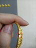 紅色年輪寶寶黃金手鐲3D硬足金聰明伶俐長命富貴鐲子新生嬰兒滿月寶寶金飾 【長命富貴款】金重:3.21-3.30g 曬單實(shí)拍圖