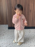 巴拉巴拉童裝嬰兒毛衣兒童冬季打底衫寶寶羊毛衫開(kāi)衫保暖男童女童針織開(kāi)衫 紅色調00466 80 cm 曬單實(shí)拍圖