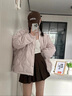 乖米豆2024新款冬季棉服女韓系棉襖秋冬夾棉外套小個(gè)子寬松菱格棉衣 淺紫色 M 建議120-140斤 曬單實(shí)拍圖