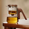 76頂壺全玻璃內(nèi)膽飄逸杯茶水分離泡茶杯耐熱無(wú)桿磁吸泡茶壺家用茶具 短嘴磁吸泡茶壺（透明款） 750ml 曬單實(shí)拍圖
