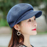 華琉衣新款夏天帽子女韓版百搭貝雷帽子出游遮陽(yáng)防曬鴨舌帽子八角帽草帽 八角帽【藏青色】 可調(diào)節(jié) 曬單實(shí)拍圖
