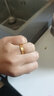 六福珠寶 足金承諾黃金戒指情侶實(shí)心戒 計價(jià) GDGTBR0042 約5.37克-女款 曬單實(shí)拍圖