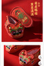 Shining Moment虎頭鞋寶寶百天周歲軟底嬰兒鞋布鞋手工刺繡中國風(fēng)紅色滿(mǎn)月百日 福佑鈴鐺軟底虎頭鞋 12 【內長(cháng)尺寸】 曬單實(shí)拍圖