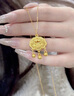 中國(guó)黃金（CHINA GOLD）平安鎖黃金項(xiàng)鏈女足金長(zhǎng)命鎖吊墜七夕情人節(jié)禮物送女友老婆生日 足金平安鎖包吊墜+贈(zèng)S925鏈 曬單實(shí)拍圖