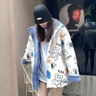 丹珠娜兩面穿羊羔毛絨外套女2024年新款潮冬季雙面穿棉服正反穿棉衣女 白藍雙面穿 M 曬單實拍圖