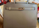 百丽时尚托特铂金包女商场同款质感通勤大容量手提包X5777DX2 灰色 F 实拍图