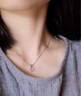 墨石齋項(xiàng)鏈女粉水晶玉髓小眾輕奢設(shè)計(jì)感鎖骨鏈頸鏈2024新款配飾 粉水晶鎖骨鏈 曬單實(shí)拍圖