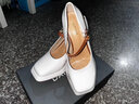 達芙妮超高跟鞋女法式氣質(zhì)一字式扣帶方頭粗跟單鞋女4623101118 米色39 曬單實(shí)拍圖