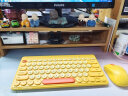 航世（BOW）MK610 无线键盘鼠标套装 复古巧克力按键 笔记本电脑办公通用键鼠套装 柠檬黄 实拍图