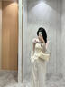 XINUOSICHOU漫游指南 春夏桑蠶絲真絲絲巾 原創(chuàng)頭巾三角圍巾女2025新款 溫柔粉 暗紋提花 含吊墜 雙面印 曬單實拍圖