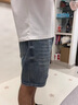 衣然呈品牛仔短褲男夏季新款韓版休閑復古乞丐破洞寬松痞帥個(gè)性五分中褲男 復古藍色 31【建議125-135斤】 曬單實(shí)拍圖
