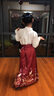蘿美醬2025新款馬面裙女童過(guò)年服套裝全套兒童漢服春秋小女孩中國風(fēng) 鶴吟長(cháng)袖上衣+酒紅色馬面裙+項鏈 110 曬單實(shí)拍圖