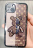 皮殼士 蘋果13手機殼來電發(fā)光iPhone12promax保護套防摔鏡頭全包15pro卡通暴力熊玻璃男女款 蘋果13【機械熊粉】 曬單實拍圖