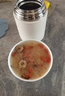 貞嘻便攜燜燒杯迷你304不銹鋼保溫杯燜燒壺湯罐上班族飯盒保溫桶戶外 手提磨砂燜燒杯【象牙白】 500ml 曬單實拍圖