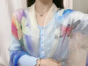 恒源祥100%桑蠶絲絲巾女士春夏季防曬紗巾真絲圍巾披肩送媽媽生日禮物 蘭菇蜻蜓 曬單實(shí)拍圖