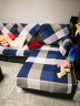 木儿家居 沙发垫坐垫防滑四季沙发垫套全包罩可定制 y菱波-蓝色(雪尼尔) 一片90cm宽*240cm长 实拍图