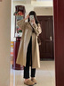 韓璐嬌（hanlujiao）風(fēng)衣外套女春秋季2024年新款韓版寬松中長(zhǎng)款小個(gè)子英倫風(fēng)休閑大衣 卡其色 M 曬單實(shí)拍圖