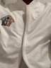 RUNNING HIGH品牌 夾克男外套國潮服裝2023春秋薄款修身棒球服百搭刺繡飛行服 201白色 XL 曬單實(shí)拍圖