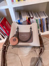 viney牛皮包包女包手提媽媽包中年高端單肩包生日38女神節禮物 【杏色】三八3.8節送老婆媽媽 輕奢品牌小眾百搭休閑大包 曬單實(shí)拍圖
