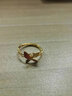 中國黃金（CHINA GOLD）足金999古法鑲嵌琺瑯蝴蝶黃金戒指送女友老婆媽媽七夕情人節禮物 凈金重約 2.2g【玫瑰花禮盒款】 曬單實(shí)拍圖