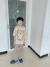 童話(huà)課堂兒童睡衣男童夏季莫代爾男孩中大童空調服薄款夏家居服套裝三件套 卡其色 150 建議身高135-145厘米左右 曬單實(shí)拍圖