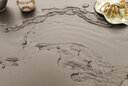 梵上器舍（FANGSHANGQISHE）獲獎作品天然整塊烏金石頭茶盤手工雕刻現(xiàn)代浮雕家用排水石板茶臺 母親河（烏金石） 90*30*3CM(適合1.5-2M桌) 曬單實(shí)拍圖