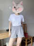 Levi's李維斯女士休閑短褲LOGO印花寬松潮流復(fù)古時(shí)尚百搭 灰色 S 曬單實(shí)拍圖